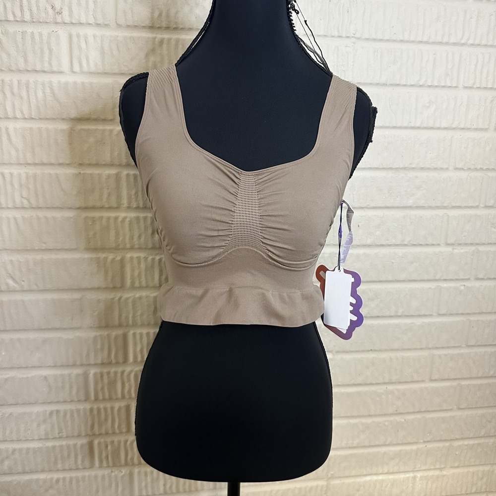 NWT Yitty Bra Nearly Naked Shaping Women's Sz 2X/3X Tan Sleeveless Activewear